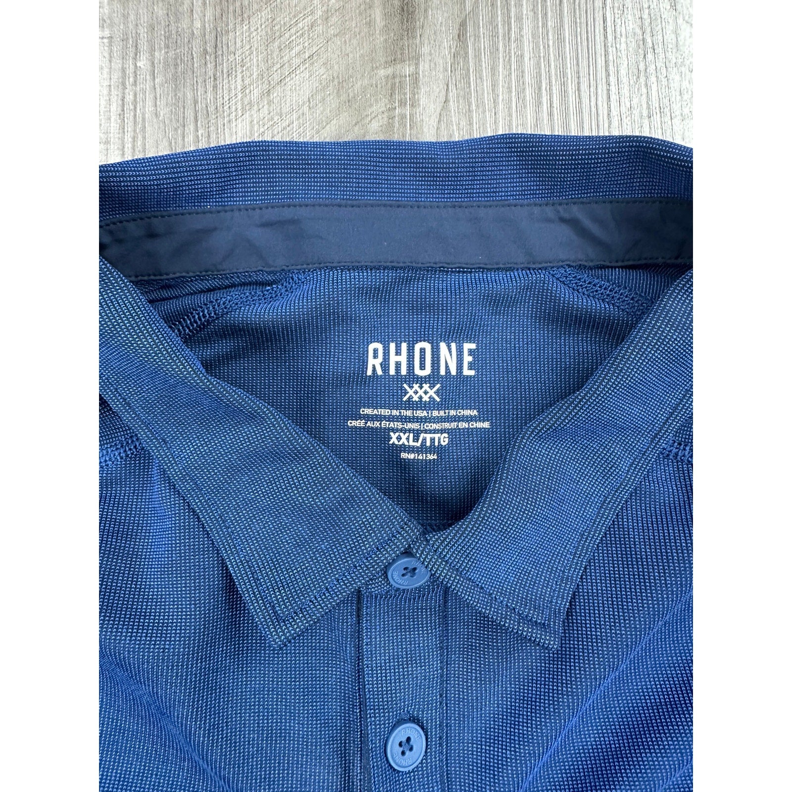 Rhone Delta Pique Performance Polo in Blue — Size 2XL // Preowned