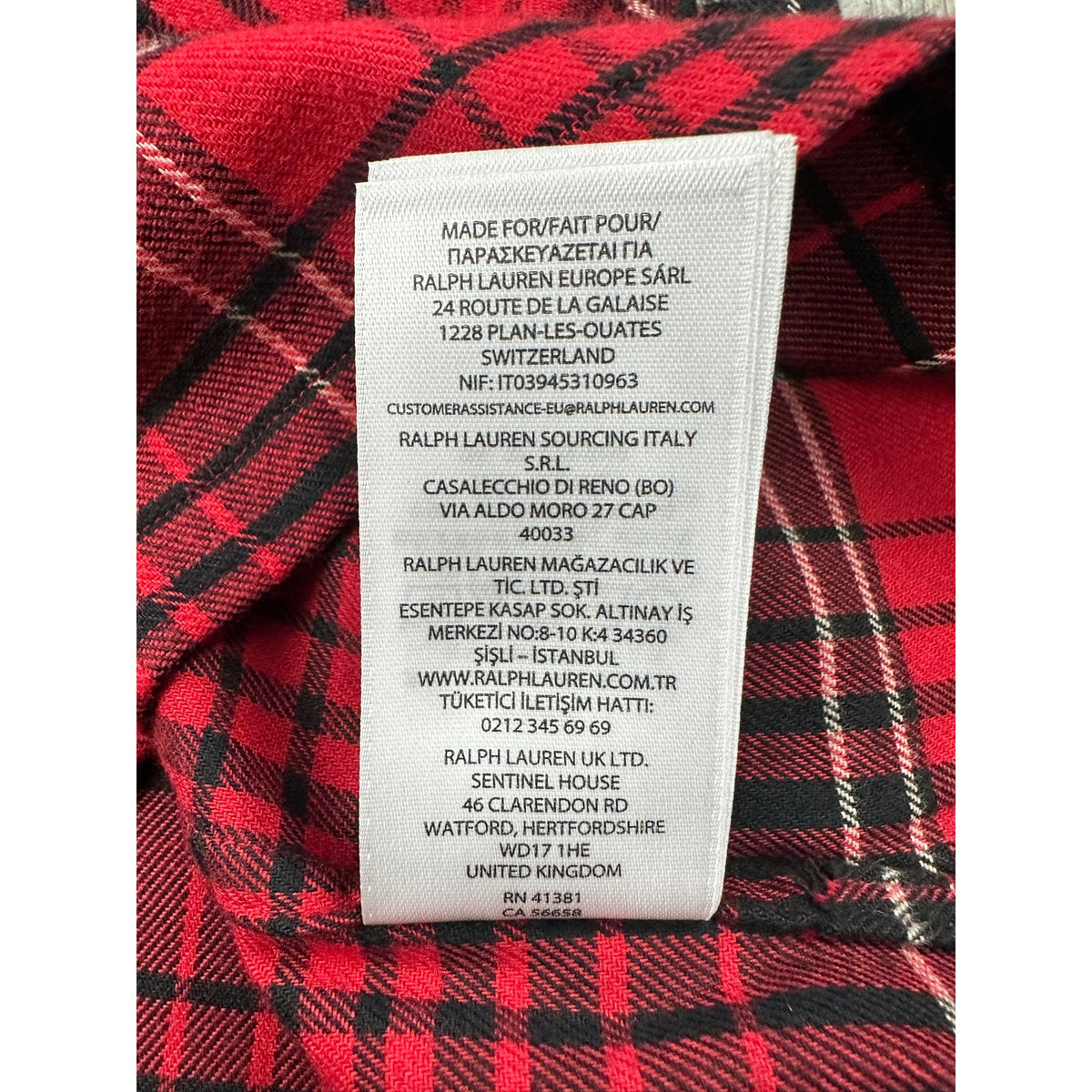 Polo Ralph Lauren Brushed Classic Fit Performance Plaid Long Sleeve Button Down Camp Shirt — Size Medium