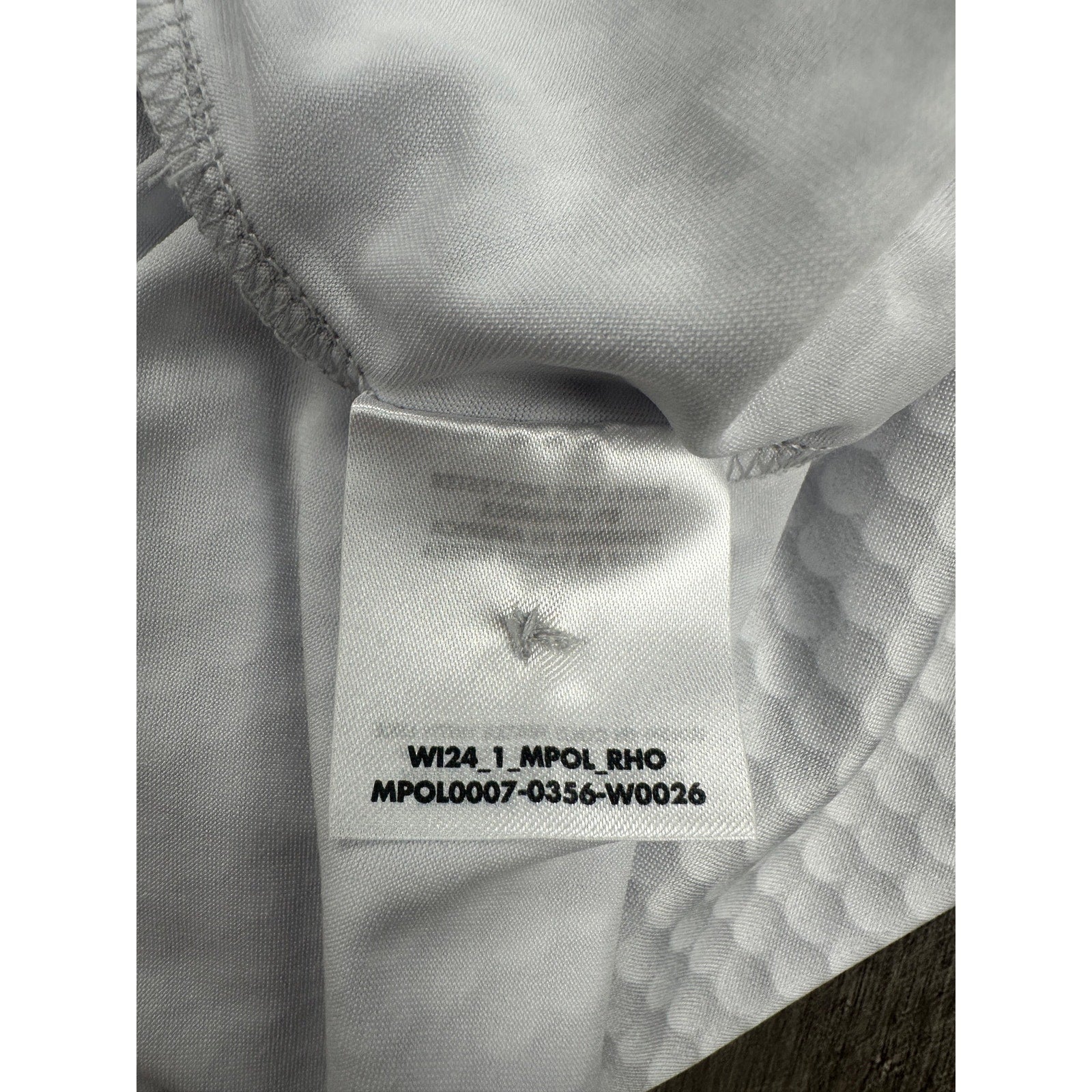 Rhoback The Be The Ball Performance Golf Polo in White Gray — Size 2XL // Preowned