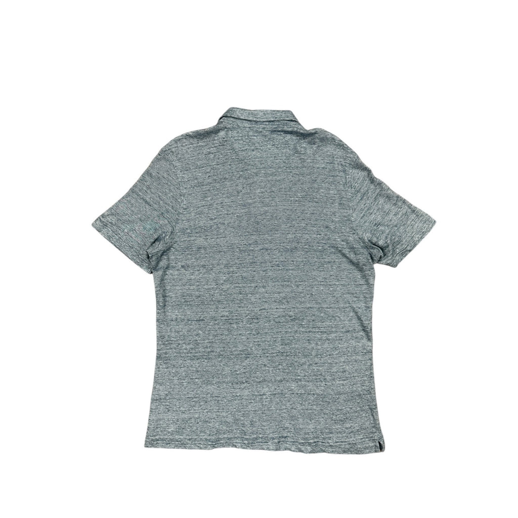 UNTUCKit Bardini Linen Blend Micro Stripe Regular Fit Polo — Size Medium // Preowned