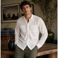 Todd Snyder Jacquard Two Pocket Point Collar White Long Sleeve Button Down - XL