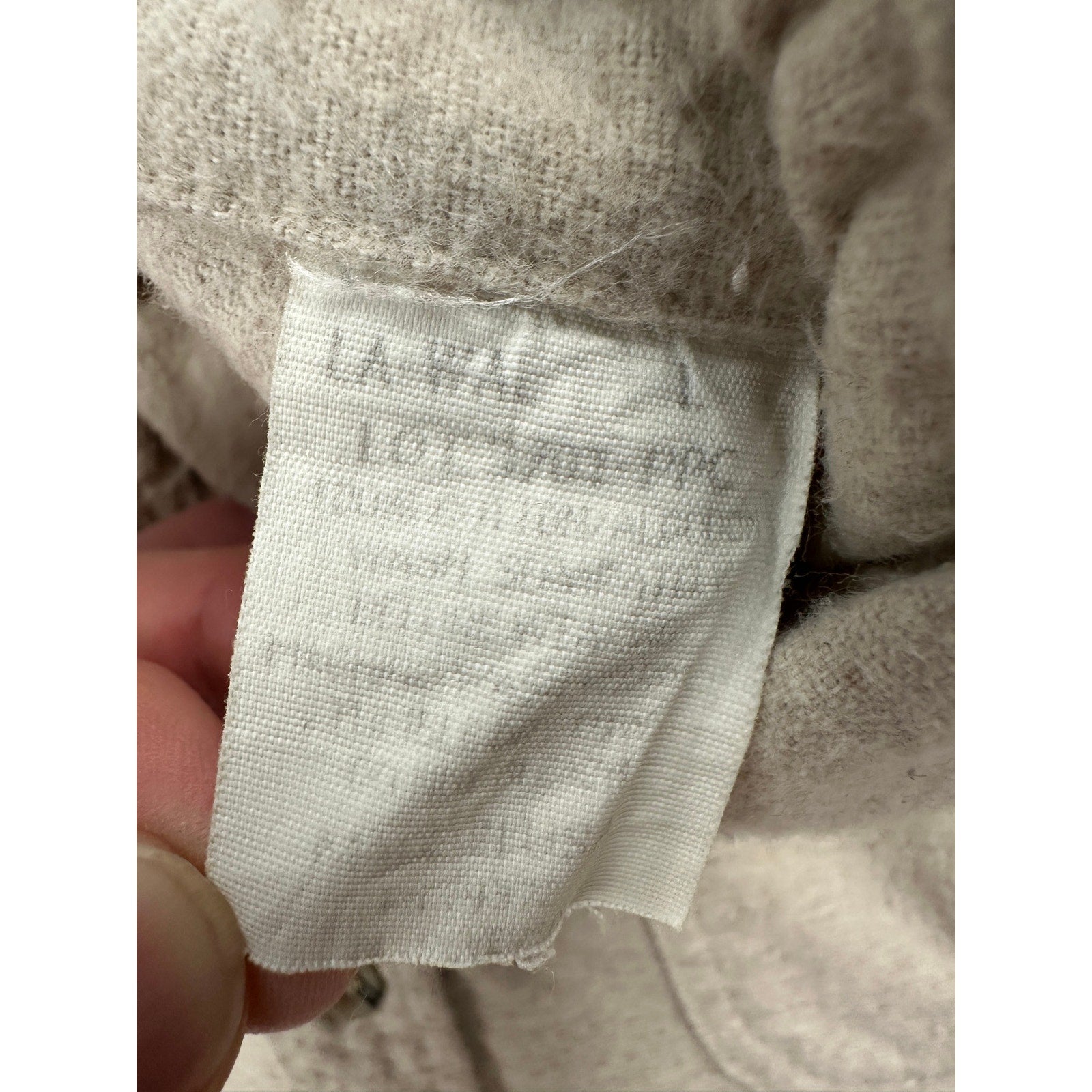 FiveBrother Vintage Made in USA Brawny Flannel Long Sleeve Shirt in Natural — Size Large // Preowned