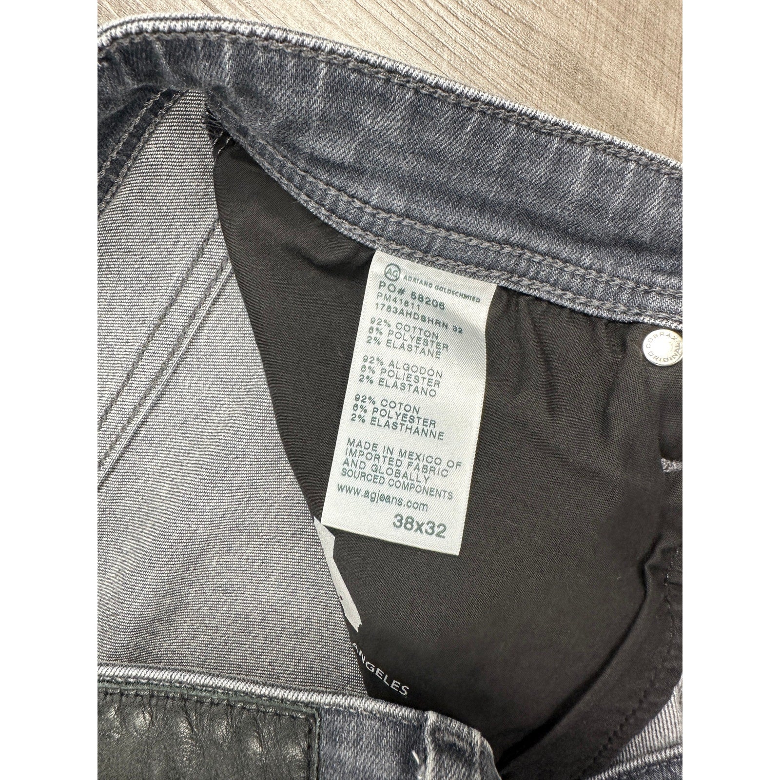 AG Adriano Goldschmied Tellis Modern Slim Jeans in Strayhorn Gray — Size 38 // Preowned