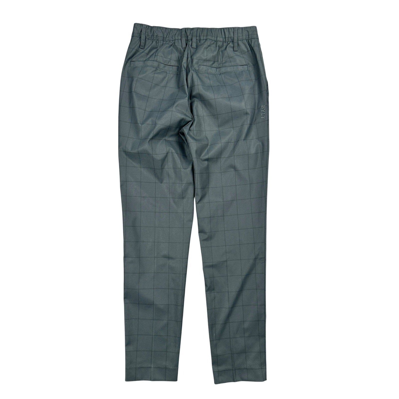 BYLT Executive Windowpane Chino Performance Pants in Dark Charcoal — Size 31