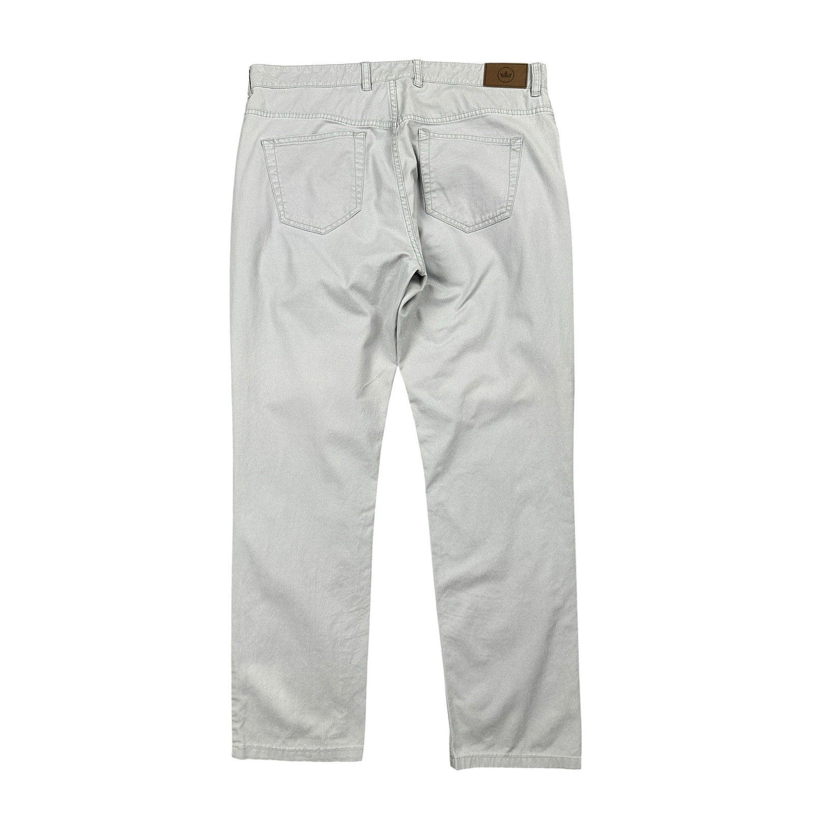 Peter Millar Soft Touch Twill 5 Pocket Pants in Light Gray — Size 36 // Preowned