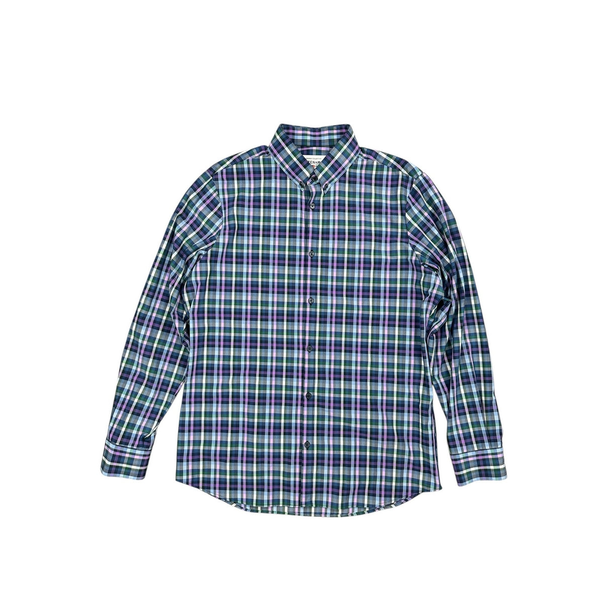 Mizzen+Main Leeward Collection Performance Plaid Trim Fit Long Sleeve Shirt — Size XL // Preowned