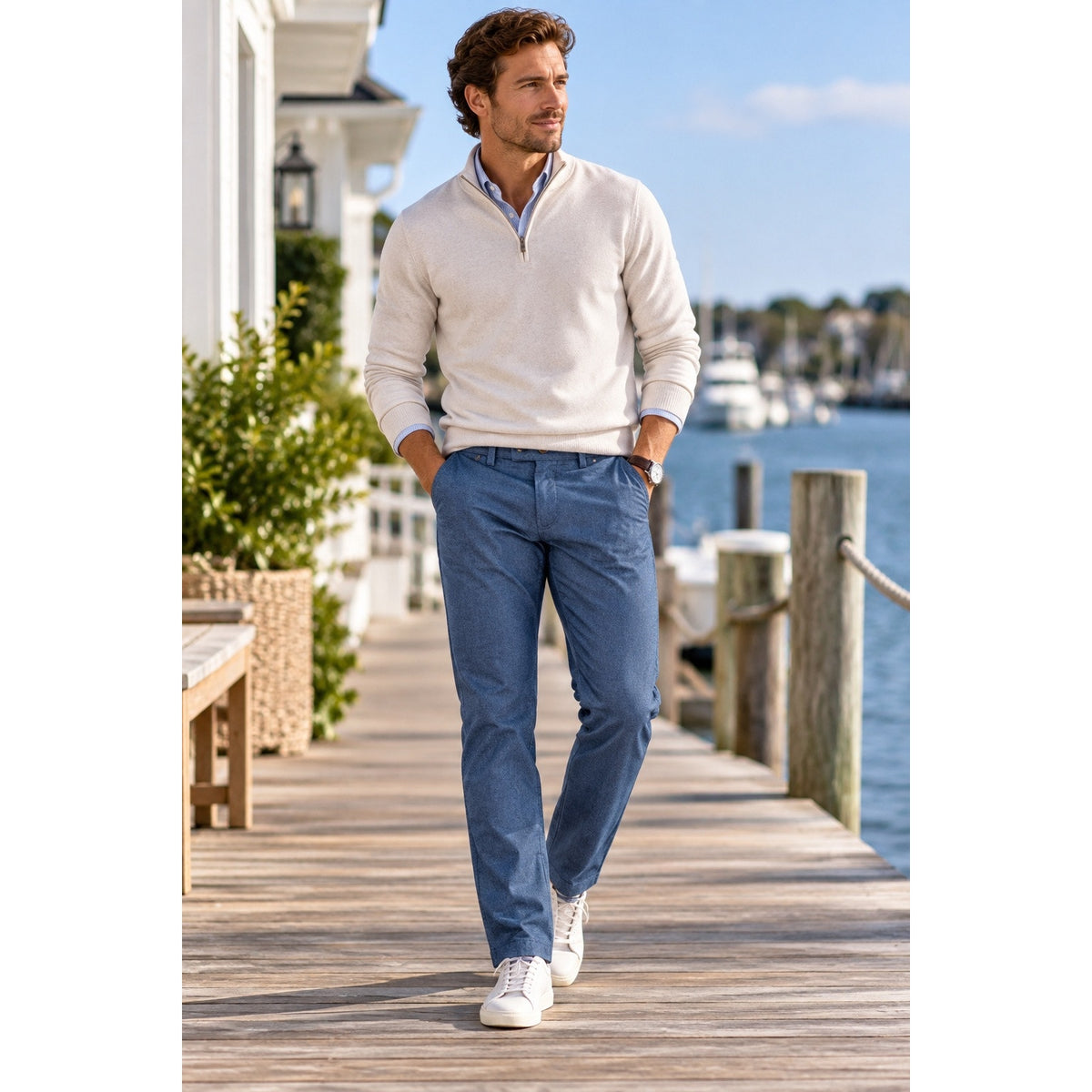 Peter Millar Hybrid Denim 5 Pocket Chino Pants — Size 32 // Preowned