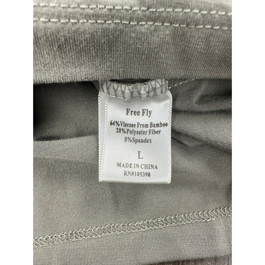 Free Fly Bamboo Flex Long Sleeve Henley in Gray — Size Large // Preowned
