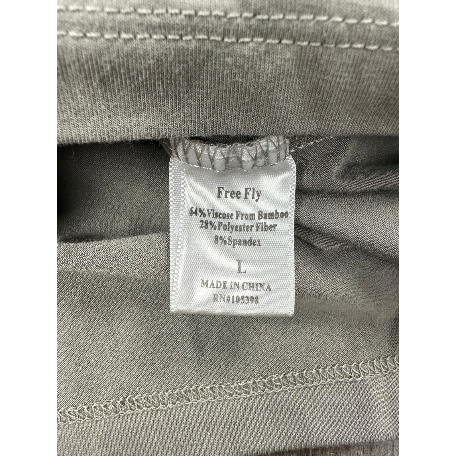 Free Fly Bamboo Flex Long Sleeve Henley in Gray — Size Large // Preowned
