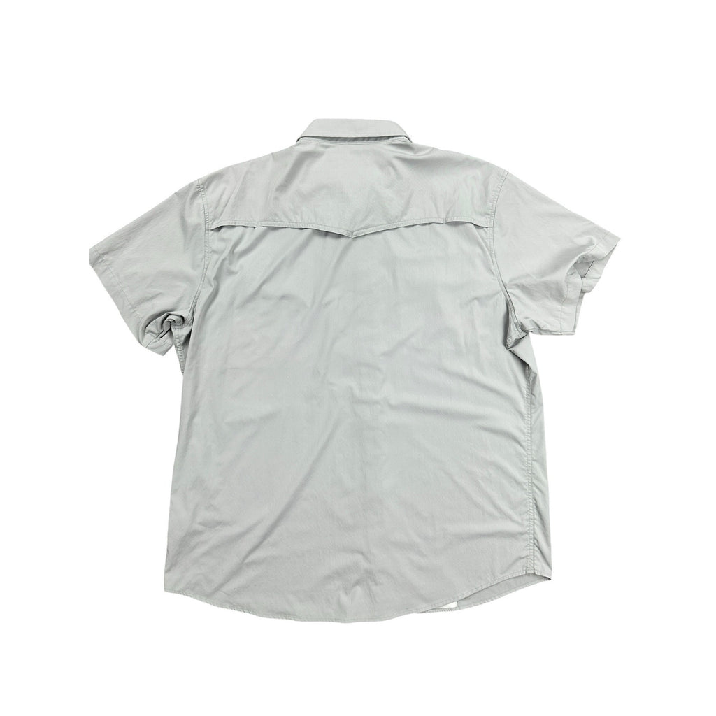 Poncho Outdoors The Laredo Slim Fit Western Performance Short Sleeve Pearl Snap in Gray — Size 2XL // Preowned
