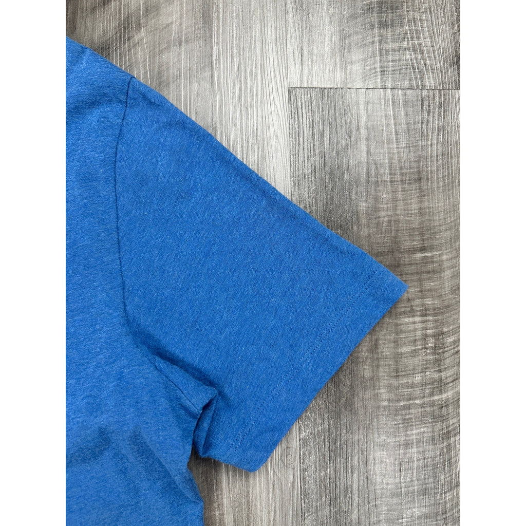 Lucchese Soft Knit Crew Neck Tee Peruvian Cotton in Blue — Size Large // Preowned