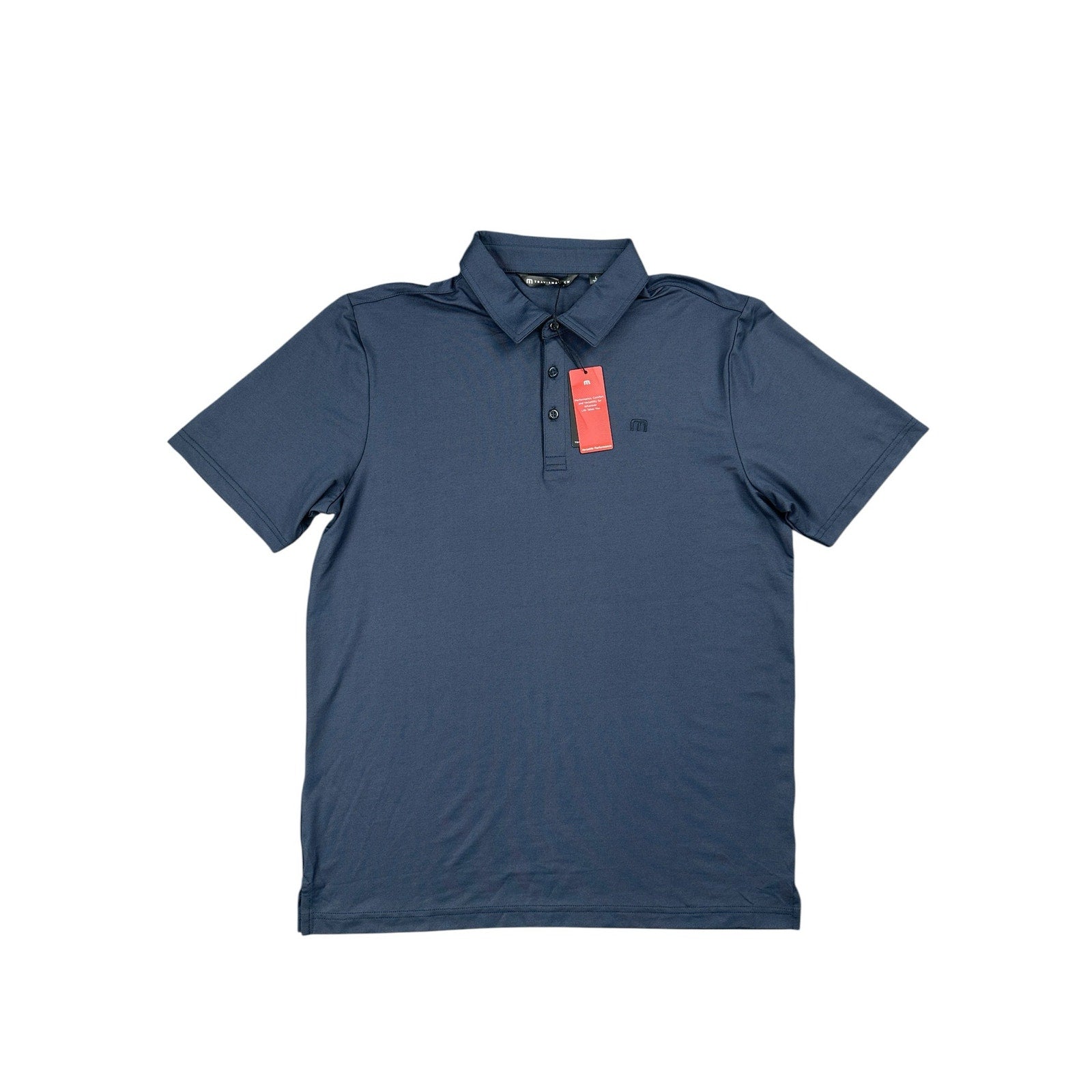Travis Mathew Featherweight Performance Jersey Golf Polo in Total Eclipse — Size Large