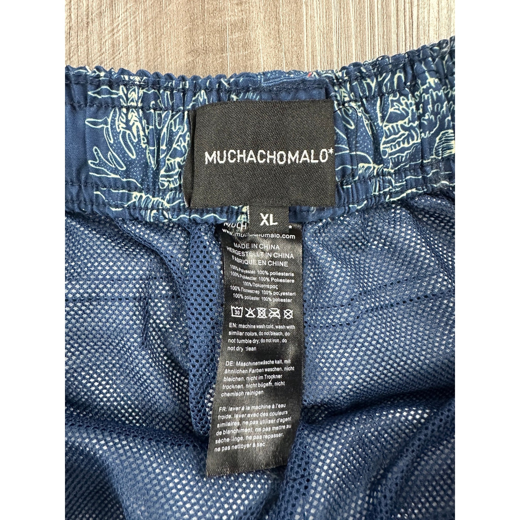Muchachomalo Deep Sea Swim Trunks in Navy and Cream — Size XL // Preowned