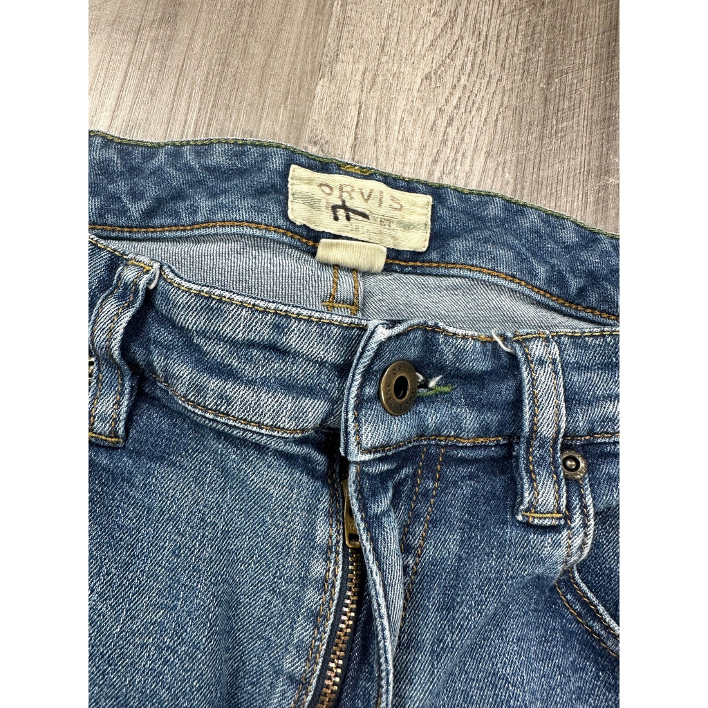 Orvis Five Pocket Straight Leg Stretch Jean in Blue — Size 32x30 // Preowned