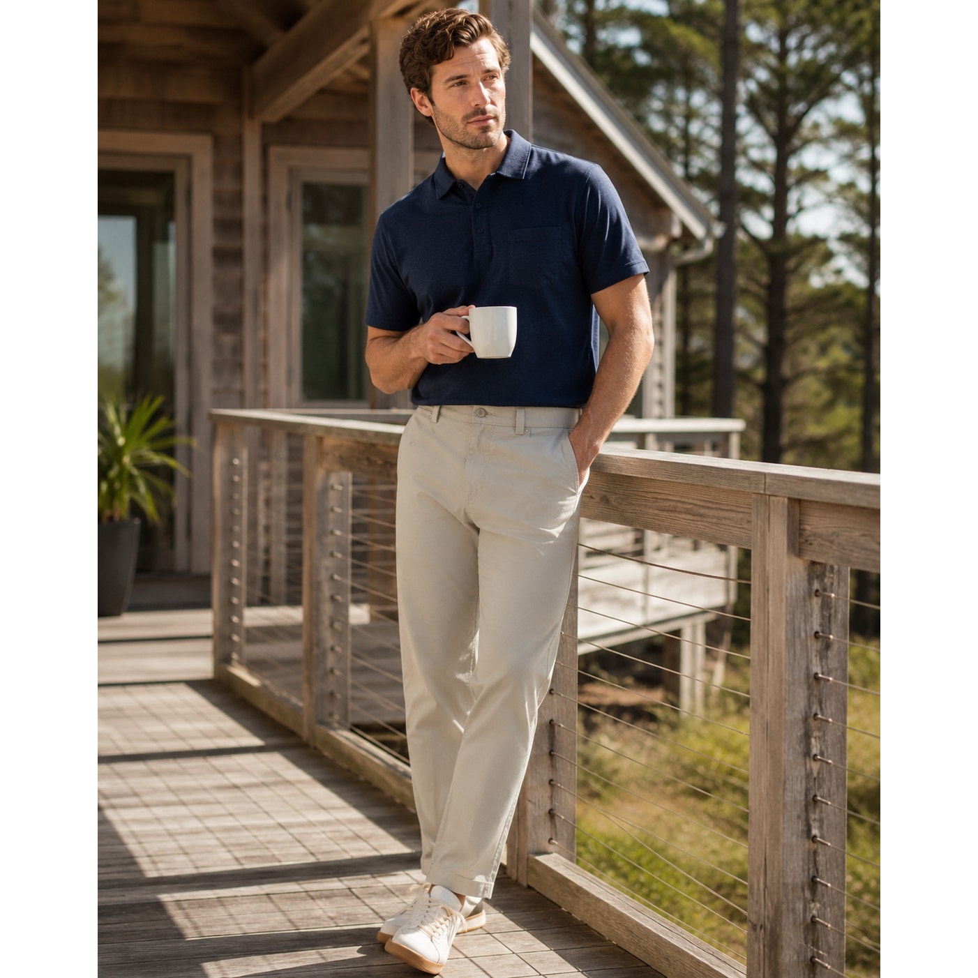 Peter Millar eb66 Performance 5 Pocket Pants Khaki — 31x34