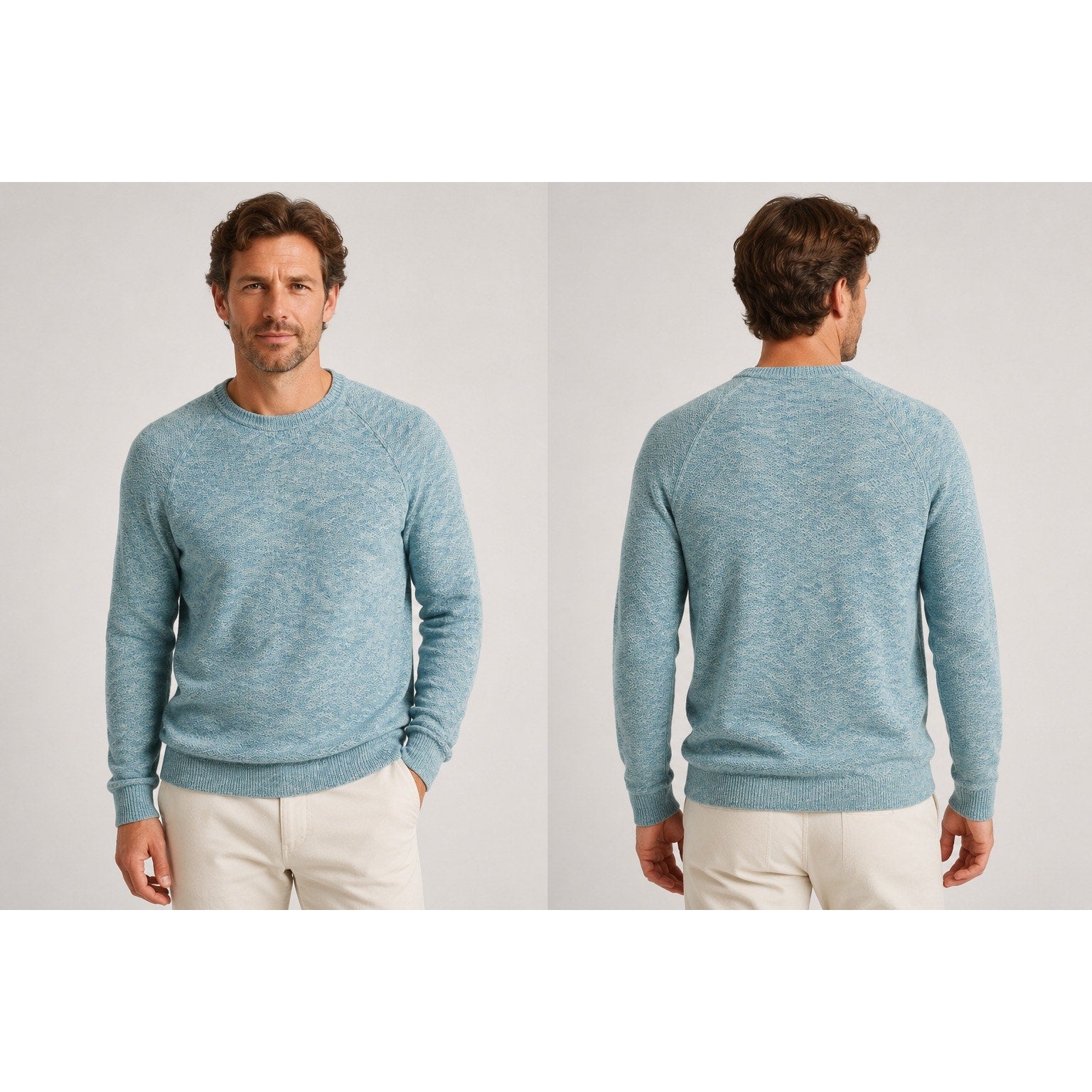 Tommy Bahama Soundscape Crew Long Sleeve Pullover Sweater in Vacation Blue — Size XL