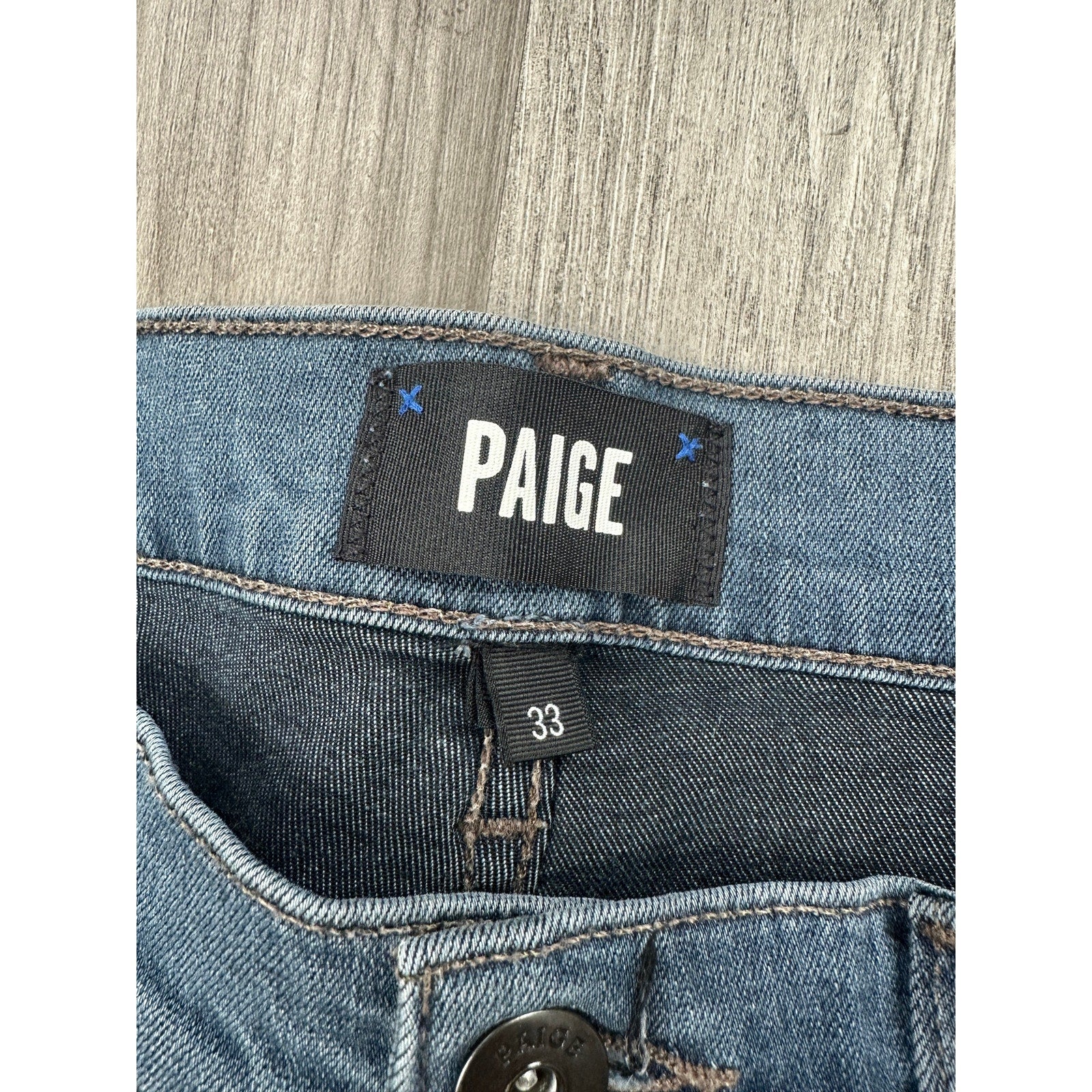 Paige Federal Slim Straight Jeans in Marson Blue — Size 33 // Preowned