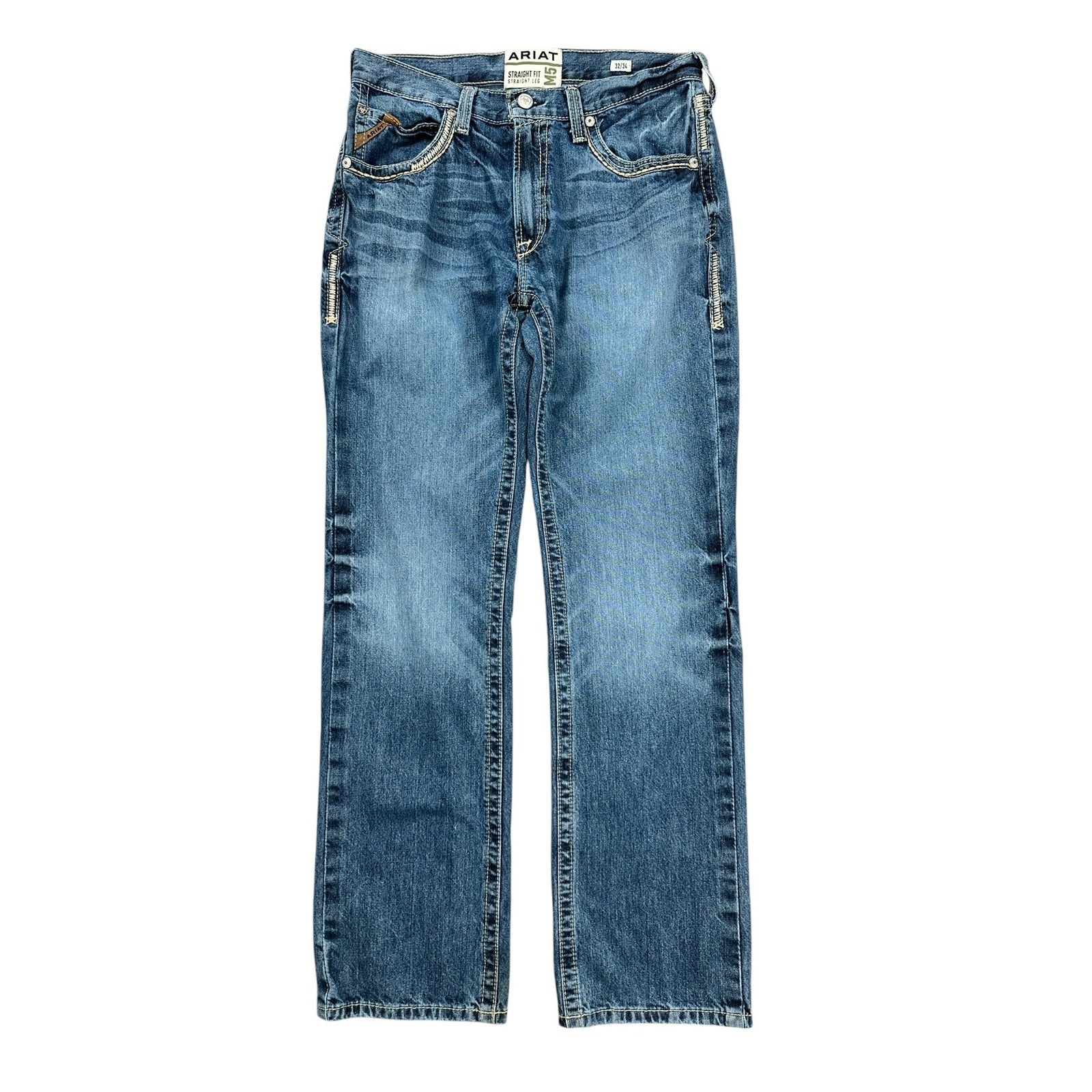 Ariat Gambler M5 Stackable Straight Leg Jean in Blue — Size 32x34 // Preowned