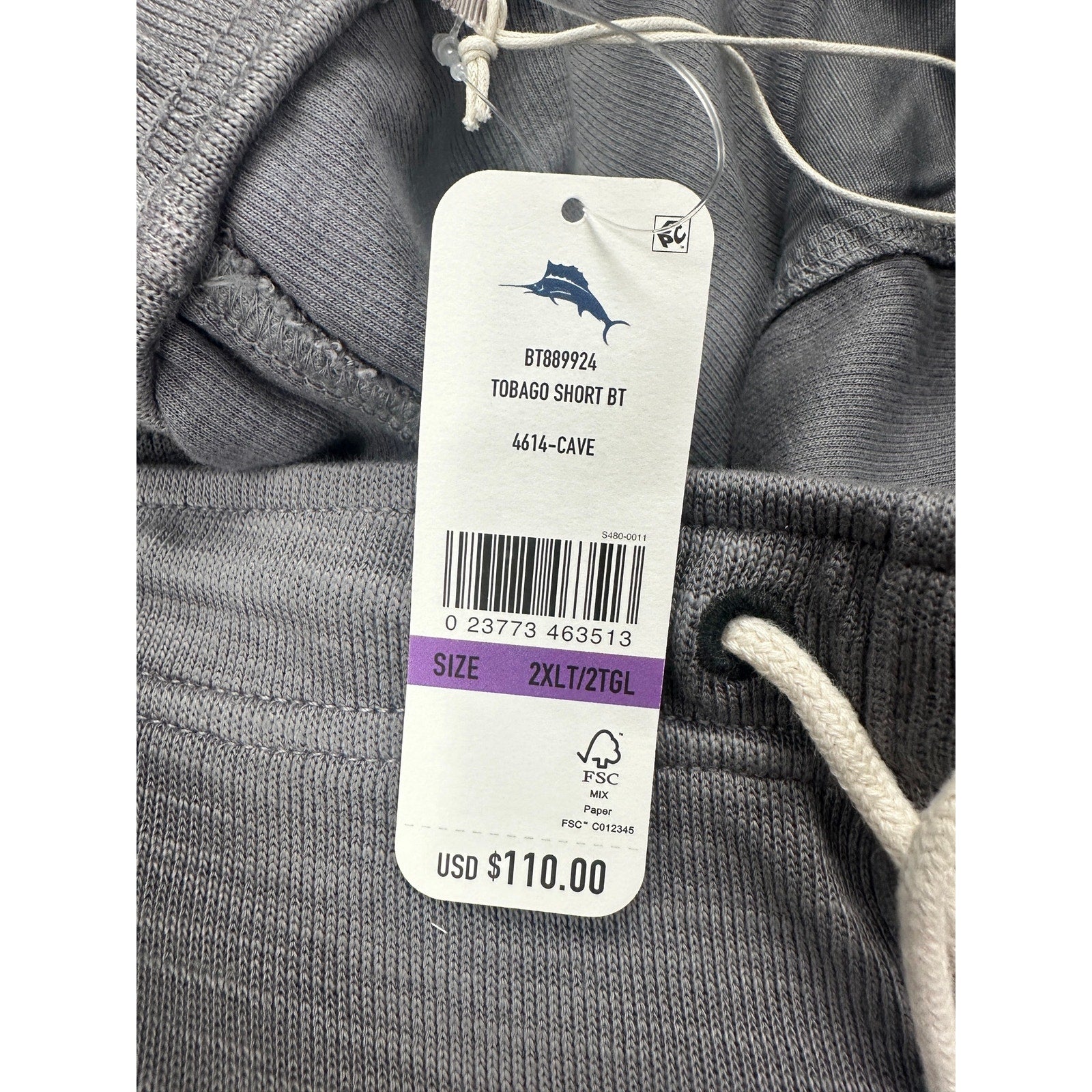 Tommy Bahama Tobago Bay Shorts in Cave Gray — Size 2XLT