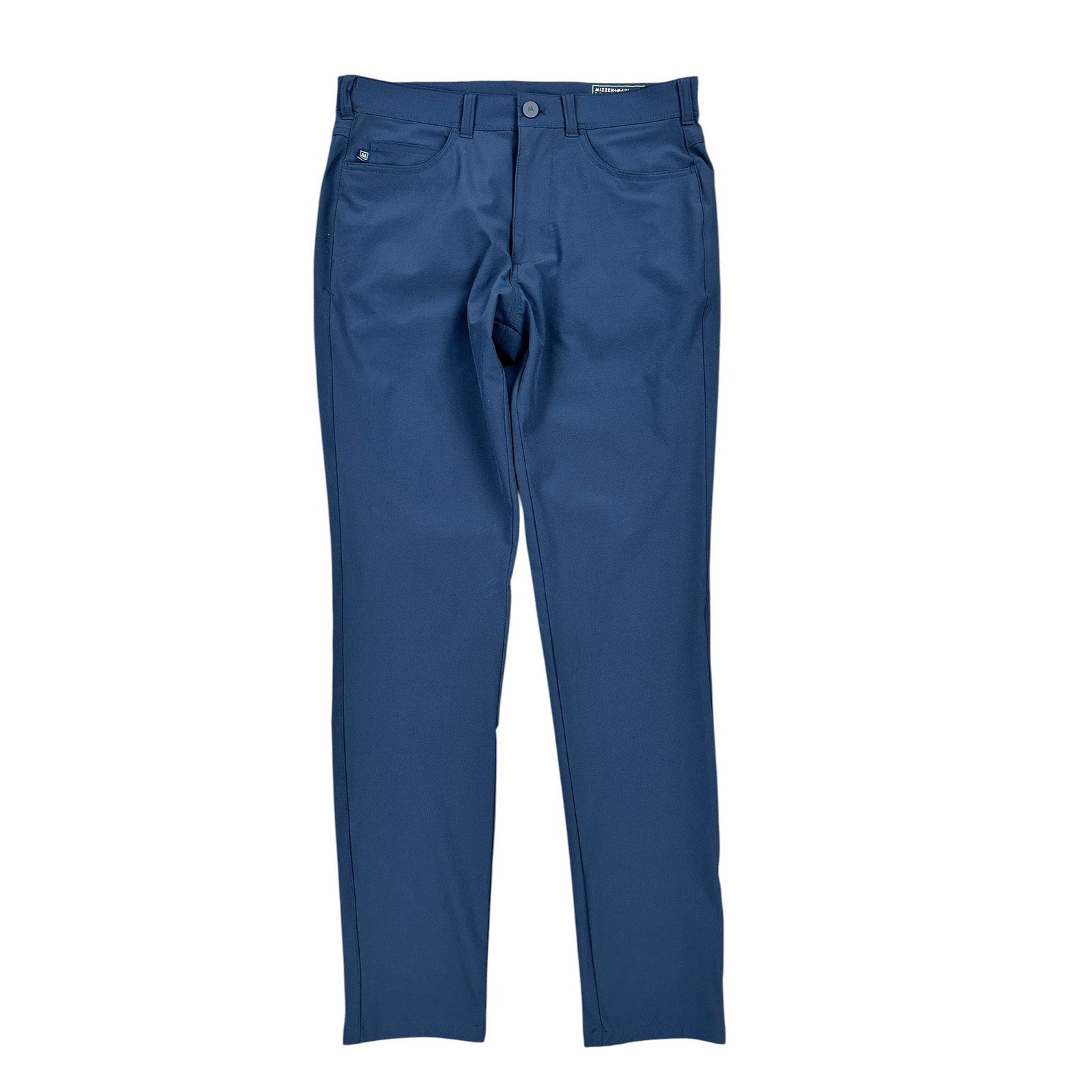 Mizzen+Main Helmsman Performance Slim Fit Chino Pants in Navy — Size 30x32 // Preowned