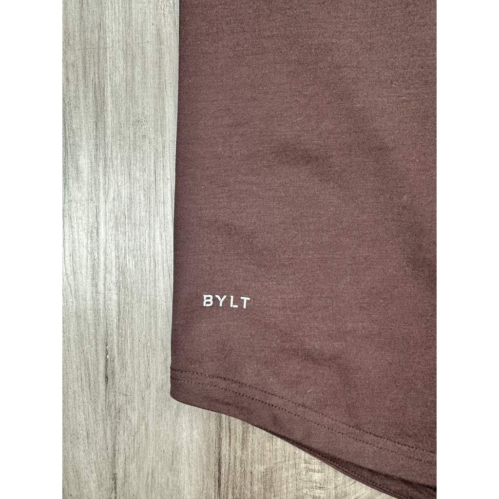 BYLT Signature Drop Cut Luxe Tee in Brown — Size Large // Preowned