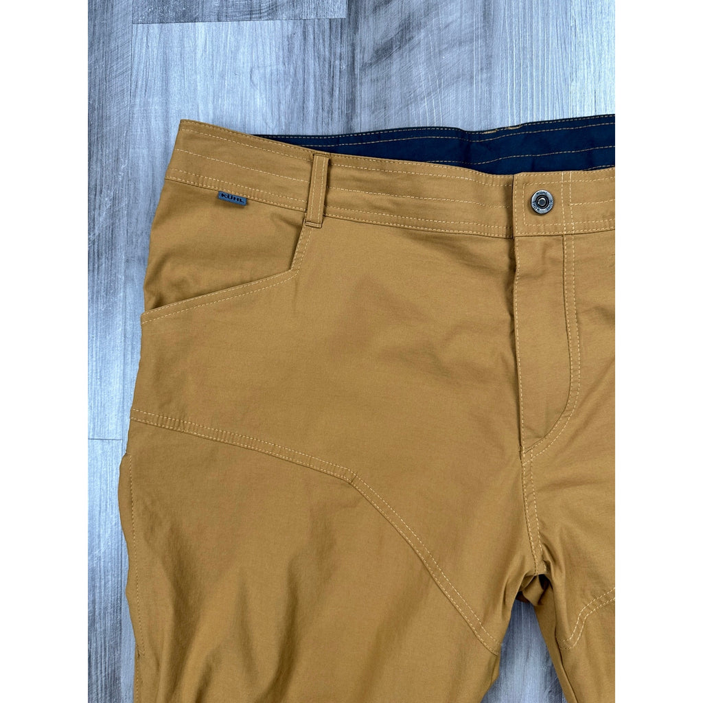 Kuhl Renegade Rock Performance Pants in Buckskin Orange Khaki — Size 42x32 // Preowned