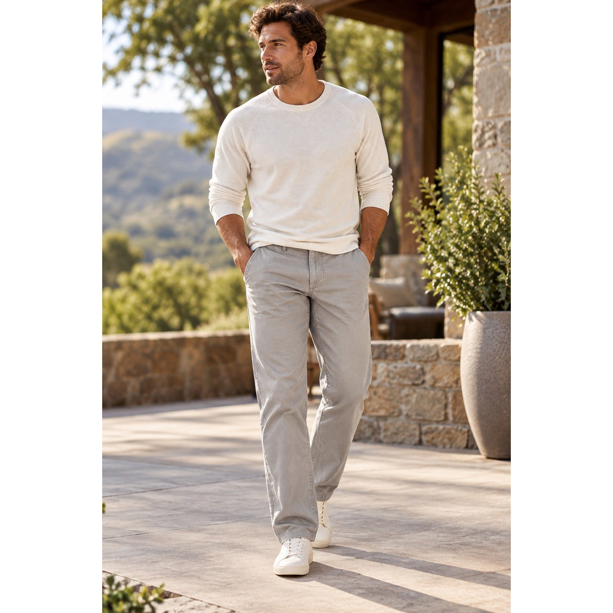 AG Adriano Goldschmied Supply Standard Issue Khaki Straight Leg Military Hand Twill Chino Pants — Size 31 // Preowned