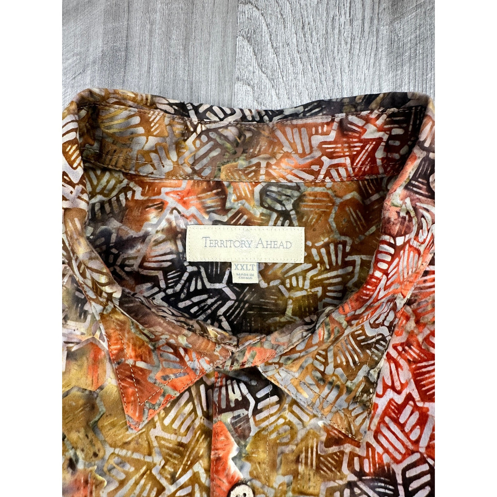 Territory Ahead Abstract Short Sleeve Shirt — Size 2XLT // Preowned