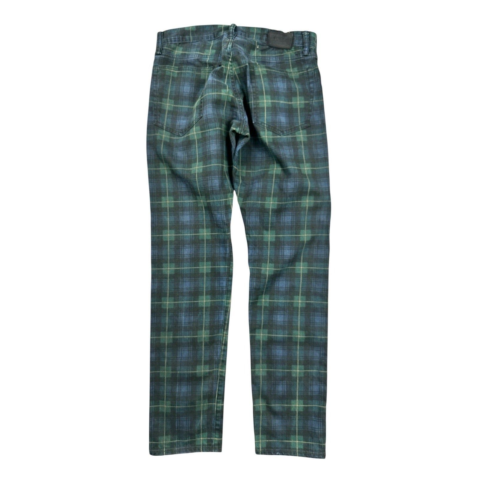 Polo Ralph Lauren Plaid Sullivan Slim Jean in Navy Green Yellow — Size 31x32 // Preowned