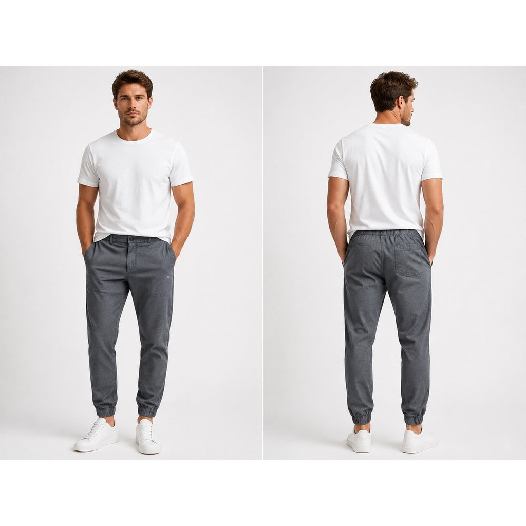Mack Weldon Radius Stretch Twill Chino Jogger in Charcoal — Size Large // Preowned