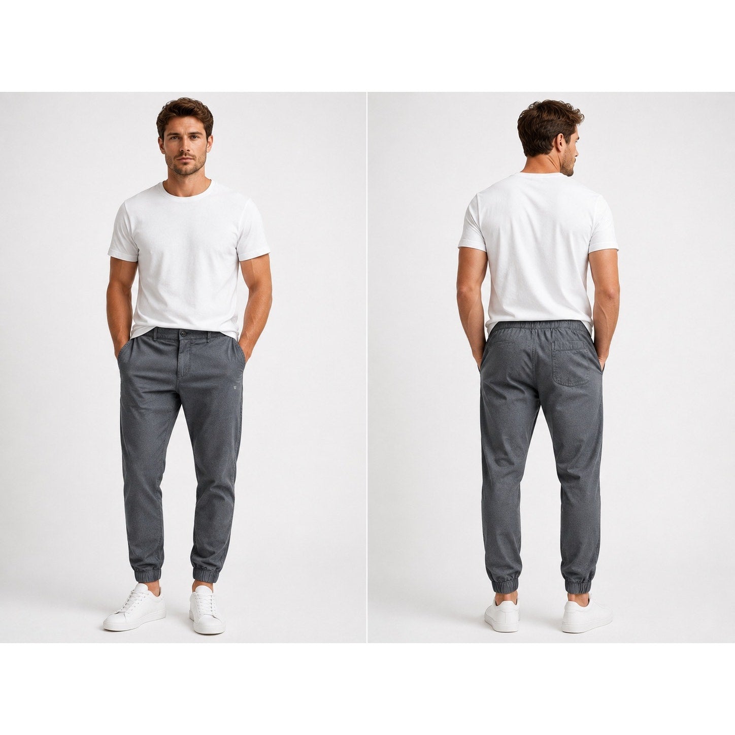 Mack Weldon Radius Stretch Twill Chino Jogger in Charcoal — Size Large // Preowned