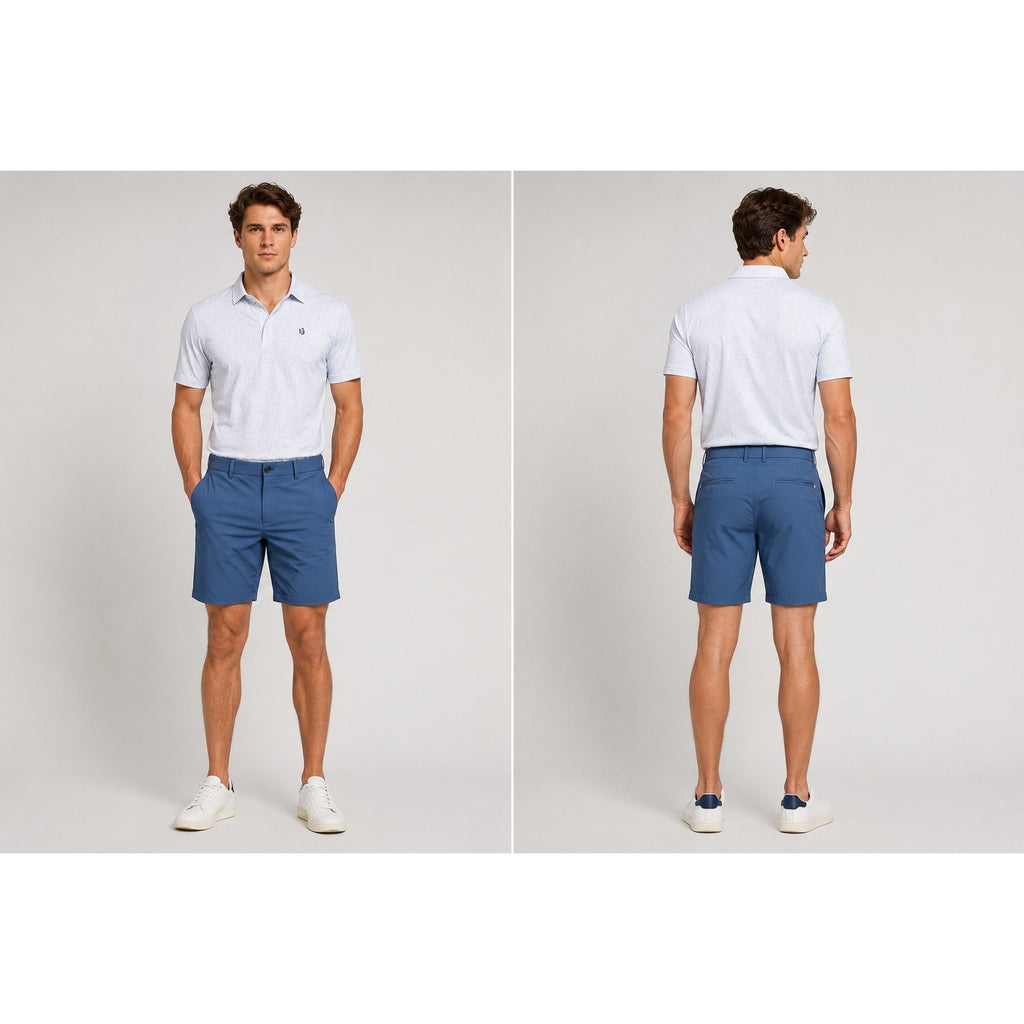 Greyson Montauk Performance Golf Chino Shorts in Slate Navy — Size 34 // Preowned