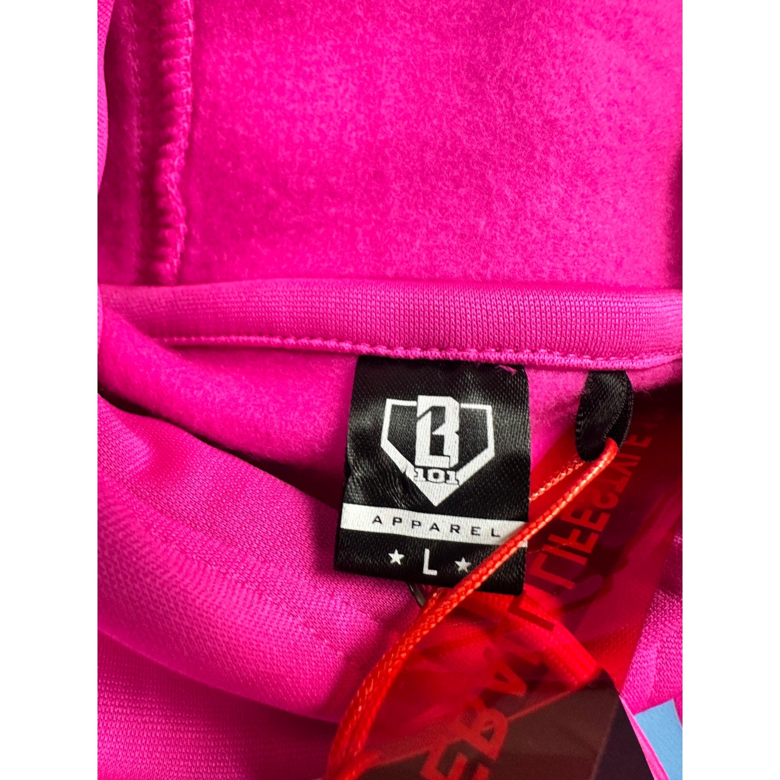 Baseball Lifestyle 101 BSBL-SVN Short Sleeve V2 Hoodie in Cotton Candy Pink — Size Large