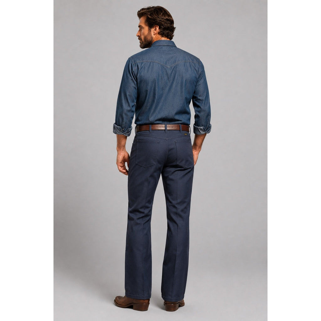 Wrangler Wrancher Dress Jean in Midnight Navy Bootcut — 48x32