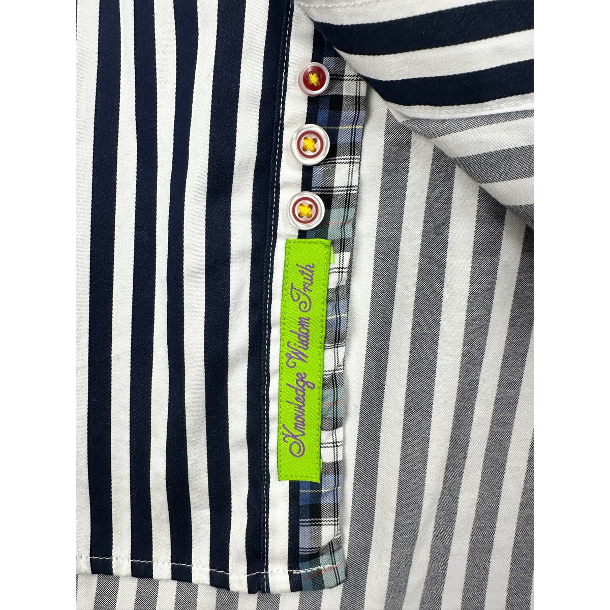 Robert Graham X Collection Tailored Fit Bengal Stripe Long Sleeve Shirt — Size Large // Preowned