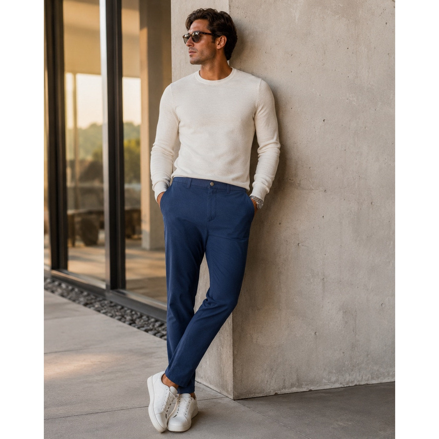 Lululemon ABC Slim Fit Warpstreme Trouser Chino Pants in Navy — Size 33 // Preowned