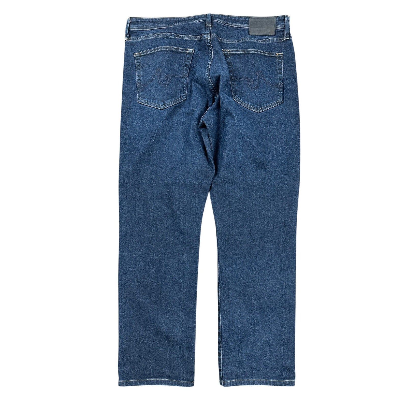 AG Adriano Goldschmied Everett Slim Straight Deep Indigo Jeans — 38x32
