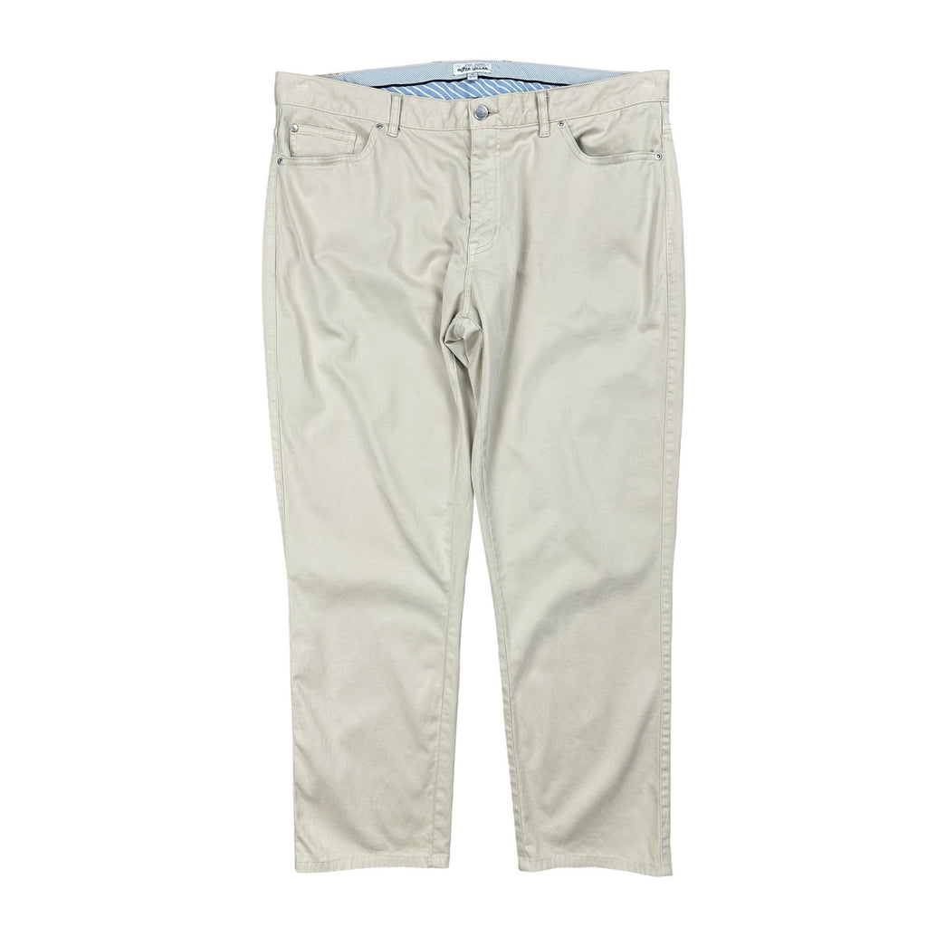 Peter Millar Ultimate Sateen Five Pocket Pants in Cream Khaki — Size 38 // Preowned