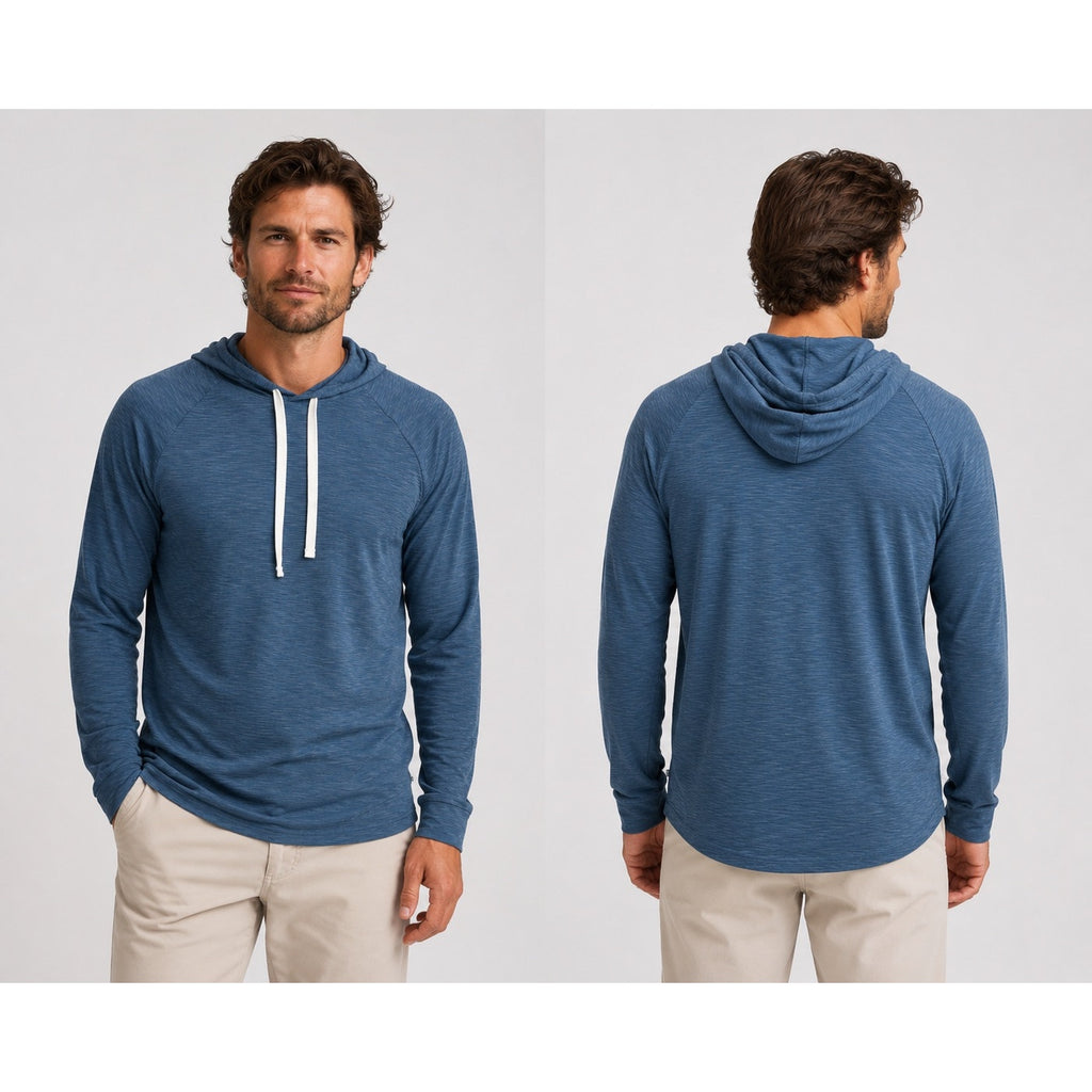 Free Fly Bamboo Slub Hoodie in Blue — Size XL // Preowned