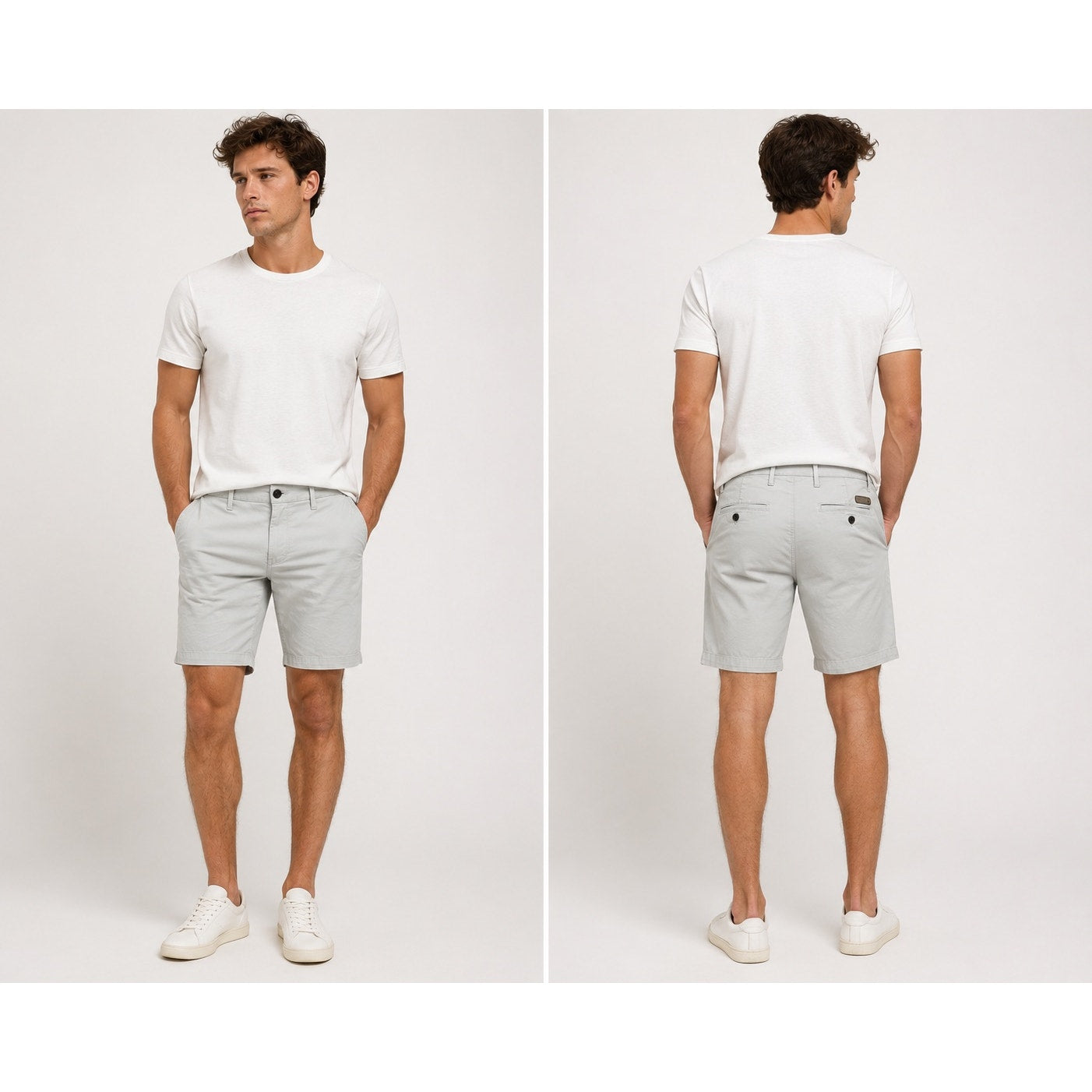 AG Adriano Goldschmied The Wanderer Slim Trouser Chino Shorts in Gray — Size 32R // Preowned