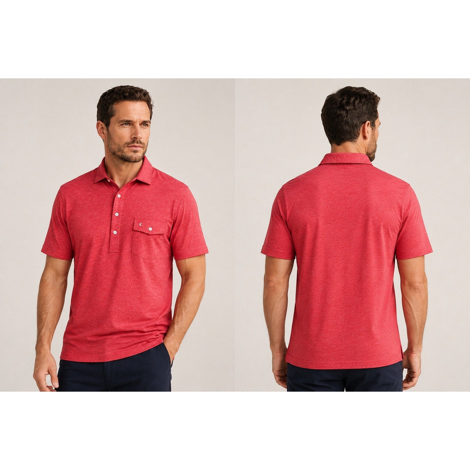 Criquet Performance Players Shirt Pocket Polo in Red — Size Large // Preowned
