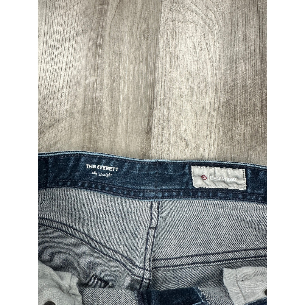 AG Adriano Goldschmied Everett Slim Straight Denim 360 Jean in Blue — Size 32x34 // Preowned