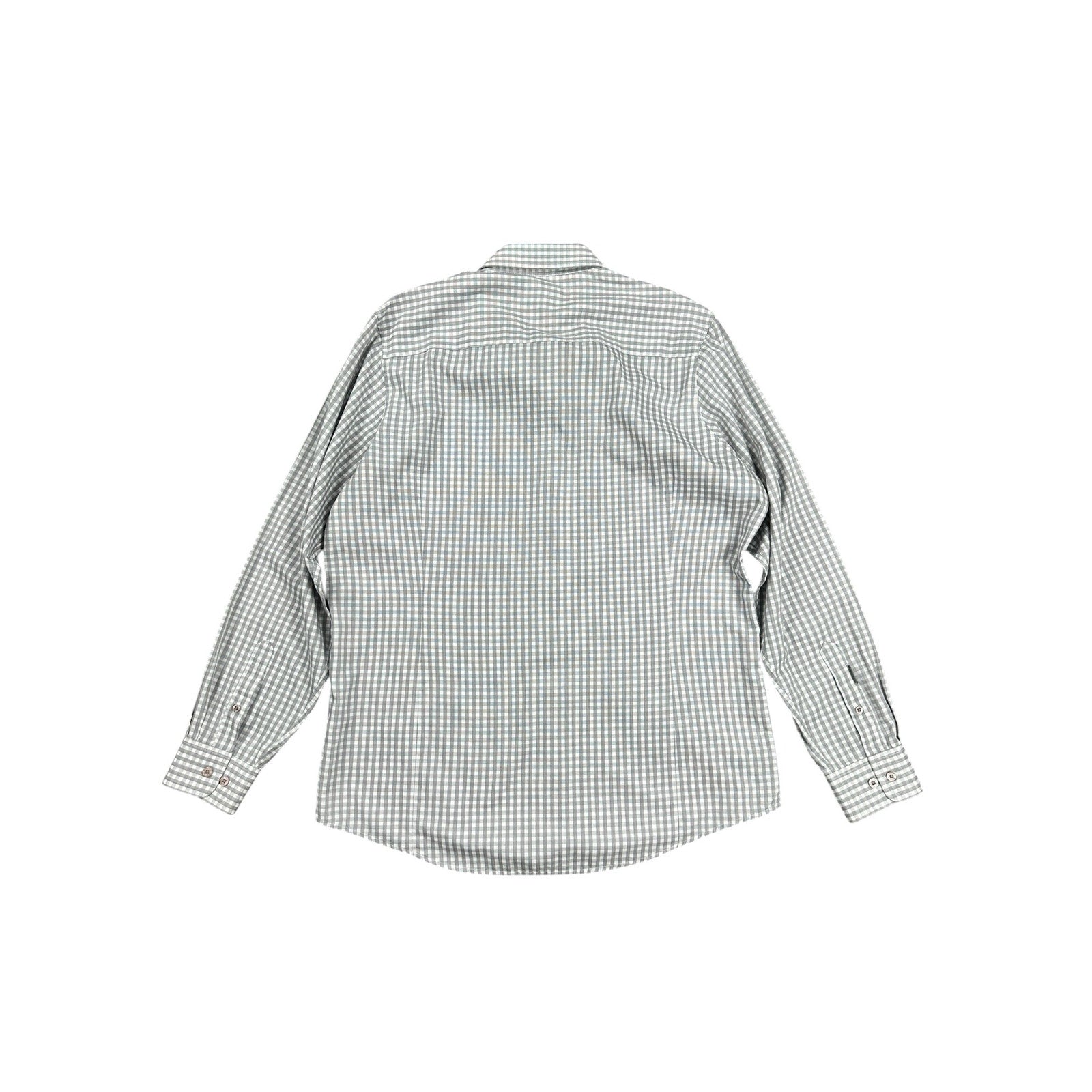 Antigua LSU Tigers Structure Checkered Long Sleeve Button Down in Gray White — Size Large // Preowned