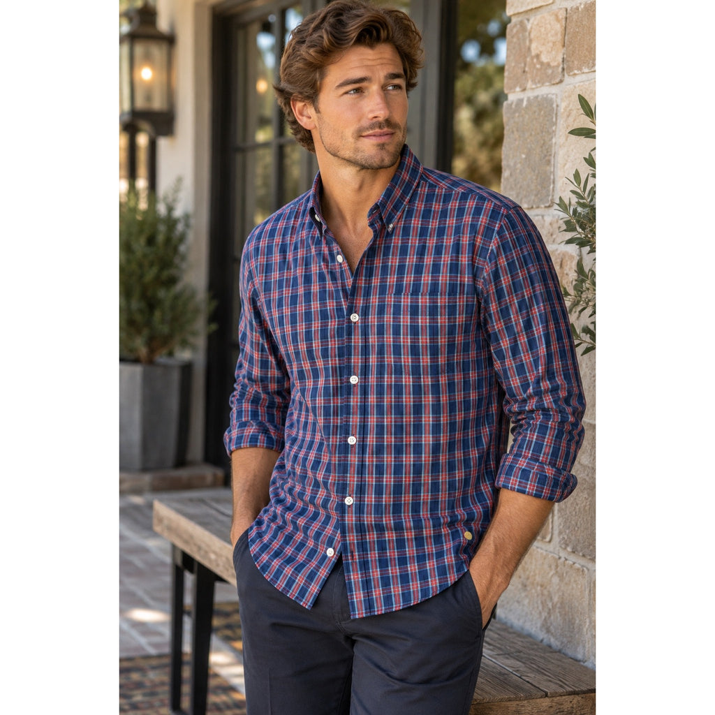 Scotch & Soda Monsieur Provocateur Plaid Long Sleeve Shirt — Size Medium // Preowned