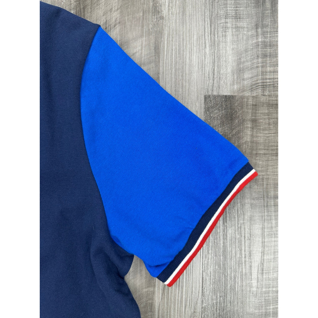 Polo Ralph Lauren Classic Fit Contrast Sleeve Mesh Knit Polo in Navy — Size XL