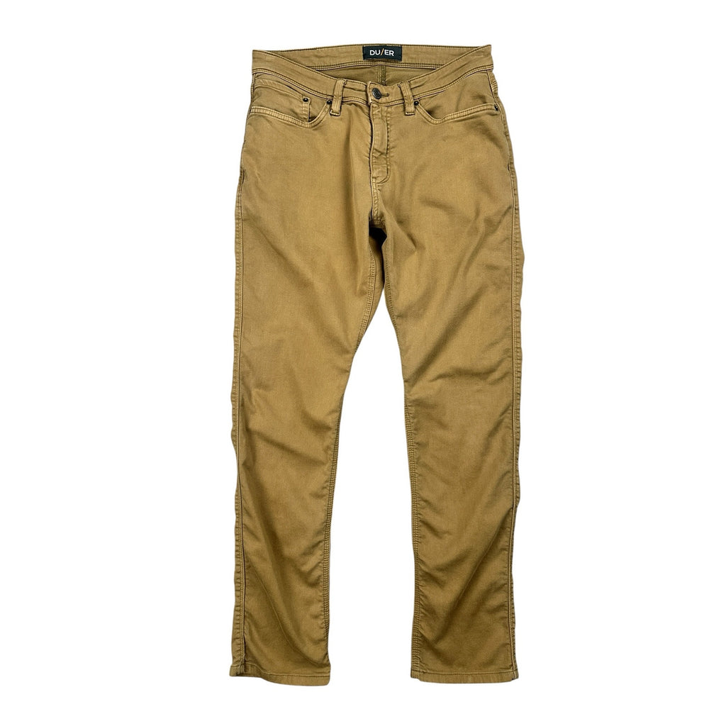 DU/ER N2X Relaxed Taper No Sweat Stretch Chino Pants in Camel — Size 32x32 // Preowned