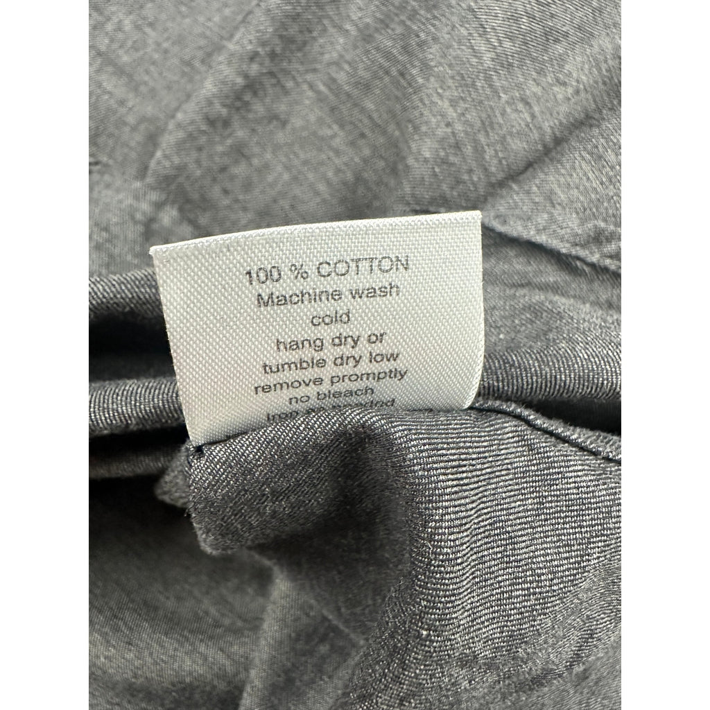 Teddy Stratford Two Pocket Organic Long Sleeve Shirt in Charcoal — Size 1 (US Small) // Preowned
