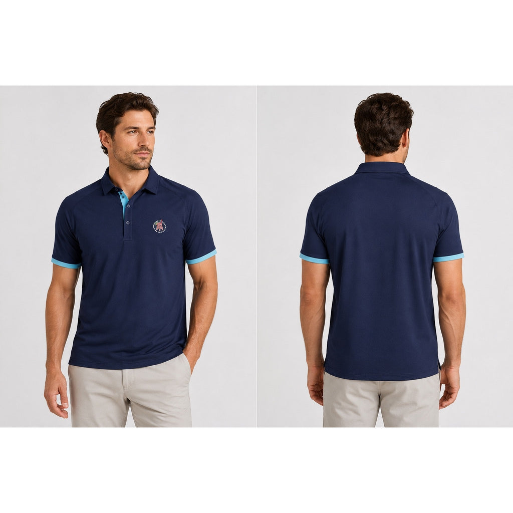UNRL Barstool Sports Traditional Golf Polo in Navy and Blue — Size 2XL // Preowned