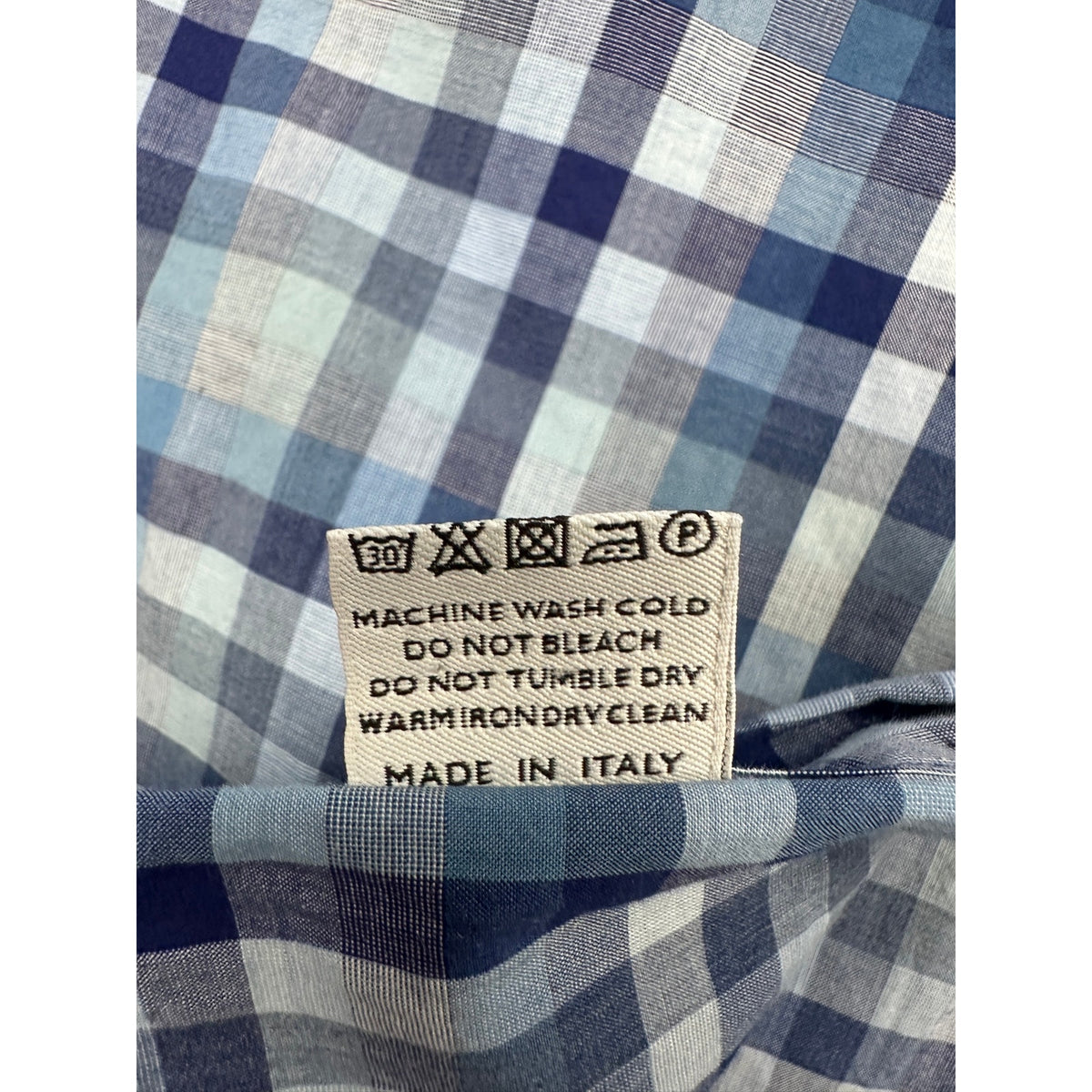 Canali Made in Italy Gingham Checkered Long Sleeve Button Down — Size 2XL // Preowned