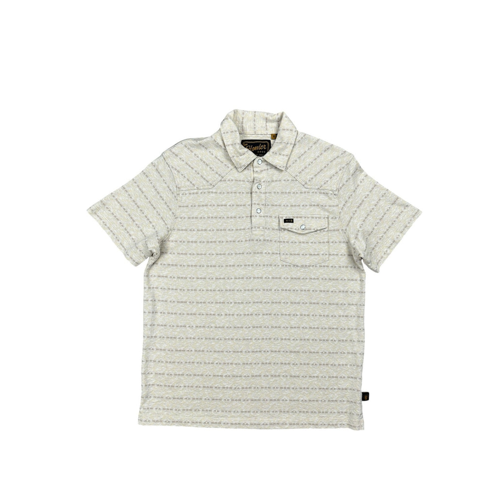Howler Brothers Ranchero Jacquard Pearl Snap Polo — Size Medium // Preowned